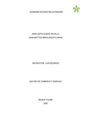 Diagrama Entidad Relación(der) 1