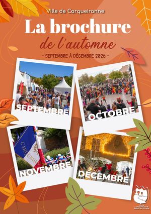 Brochure des évènements de septembre à décembre 2026
