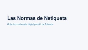 Presentacion Netiqueta 6grado