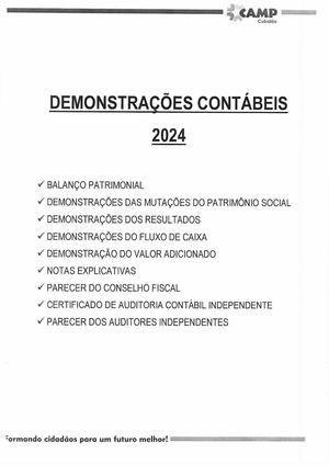 Demonstrações Para Públicação Exercício 2024
