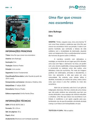Ficha de Obra - Uma flor que cresce nos escombros