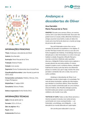 Ficha de Obra - Andanças e descobertas de Oliver