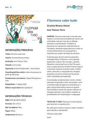 Ficha de Obra - Filomena sabe tudo