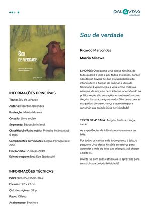 Ficha de Obra - Sou de verdade