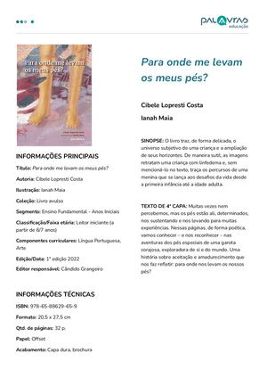 Ficha de Obra - Para onde me levam os meus pés