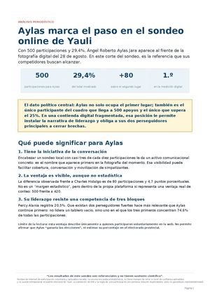 ¿Se mueve el tablero en Yauli? Ángel Aylas encabeza sondeo