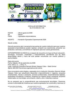 Circular No 128 Inscripción Egresados
