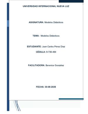 Modelos Didácticos