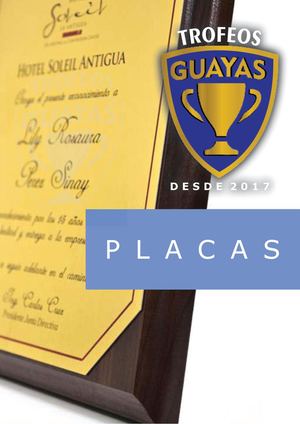 Catalogo Trofeos Guayas Placas