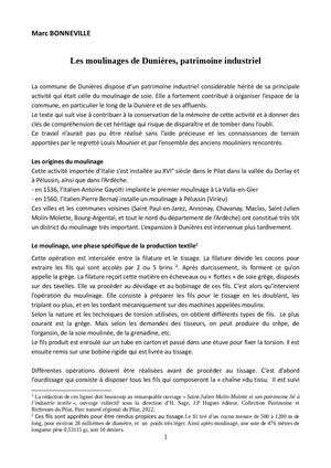 Les Moulinages de Dunières Patrimoine Industriel