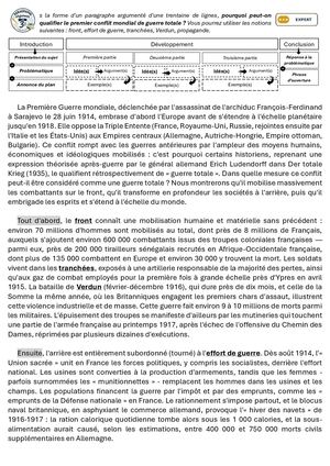 3e - La premier conflit mondial, une guerre totale (niveau expert)
