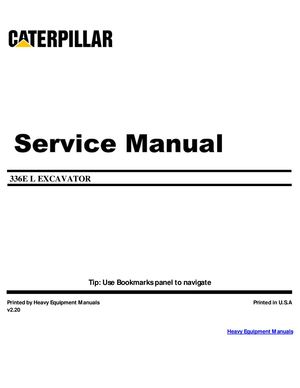 Caterpillar 336E L Service Repair Manual PDF