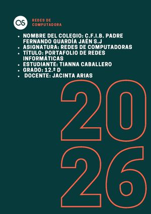 Redes Informáticas Portafolio Digital