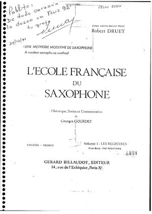L'Ecole Française du Saxophone _Druet Vol 1 1963