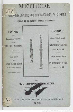 Boscher Methode pour saxophone soprano_ 1875