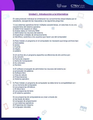 Protocolo Unidad I