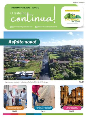 Jornal da Prefeitura de São Miguel das Missões - Agosto