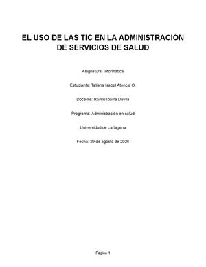 Trabajo Tic Administracion Servicios Salud