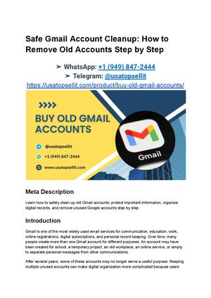 Safe Gmail Account Cleanup How To Remove Old Accounts Step By Step