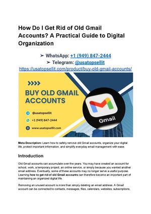 How Do I Get Rid Of Old Gmail Accounts