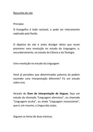 Rascunho Do Site