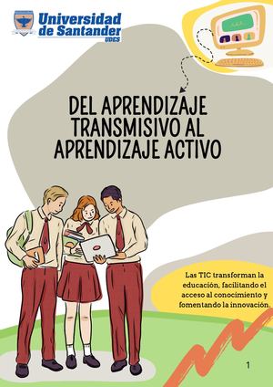 Del Aprendizaje Transmisivo Al Aprendizaje Activo