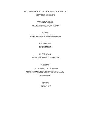 El Uso De Las Tic En Administracion En Salud