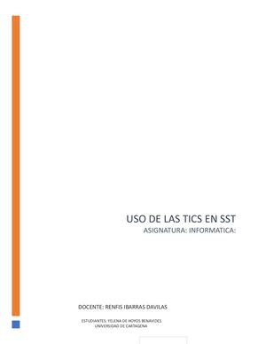El Uso De Las Tic En Sst