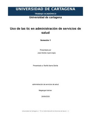 Universidad De Cartagena Tic Salud