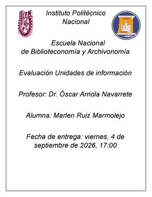 Evaluación Unidades De Información