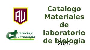 Catalogo Materiales De Biologia