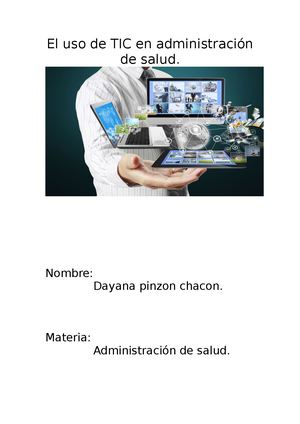 El Uso De Tic En Administración De Salud