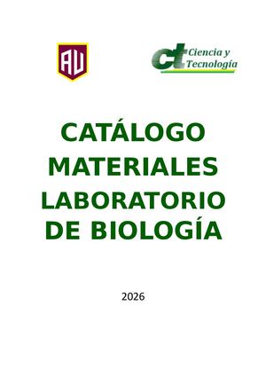 Catálogo De Biologia