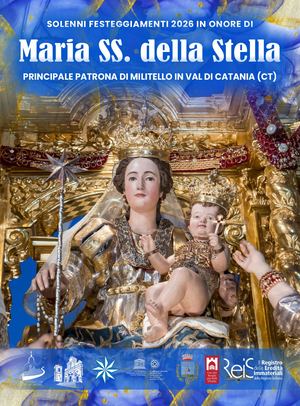 Brochure Solenni Festeggiamenti 2026 in onore di  Maria SS. della Stella Principale Patrona di Militello in Val di Catania