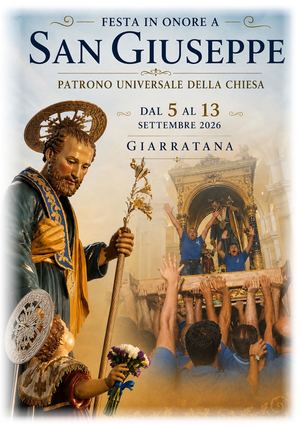 Brochure Festa 2026 in onore San Giuseppe, Patrono Universale della Chiesa, GIARRATANA (RG)
