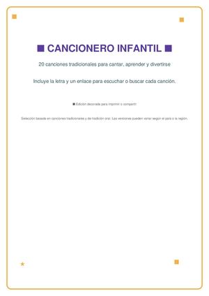 Cancionero Infantil