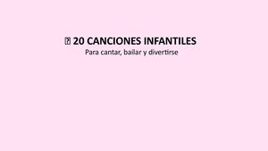 20 Canciones Infantiles