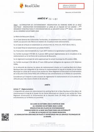 Fichier Parution Des Arrêtés N° 26 497 à 26 500