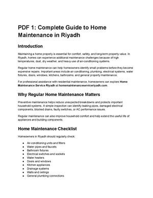 home maintenance