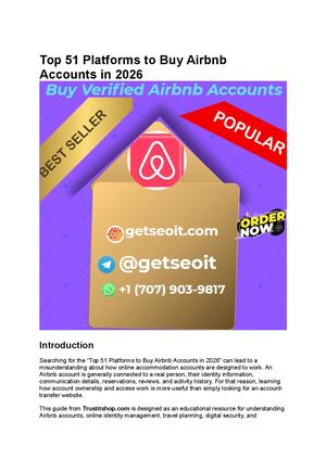 Top 51 Platforms To Buy Airbnb Accounts In 2026