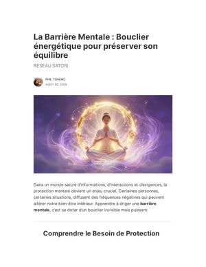 Wnews La Barrière Mentale Bouclier éNergétique Pour Préserver Son éQuilibre