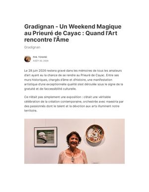Wnews Gradignan Un Weekend Magique Au Prieuré De Cayac Quand L'art Rencontre L'âme