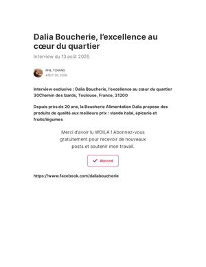 Wnews Dalia Boucherie, L’excellence Au Cœur Du Quartier