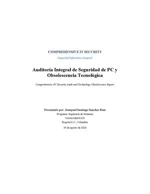 Informe Auditoria Pc Seguridad Obsolescencia