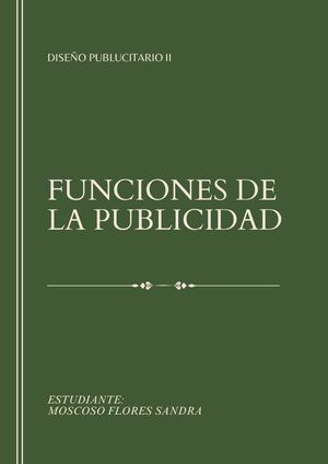 Funciones De La Publicidad