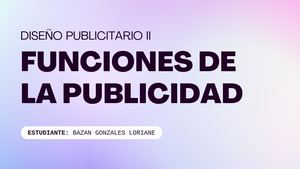 Funciones De La Publicidad