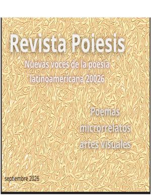 Revista Poiesis 2026 segunda Cohorte septiembre 2026