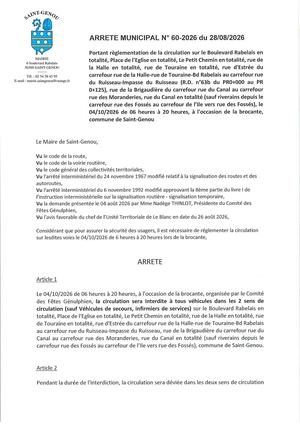 ARRET N°60-2026 / BROCANTE