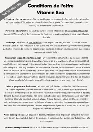 CGV - Prévente Vitamin Sea (Partenaires)
