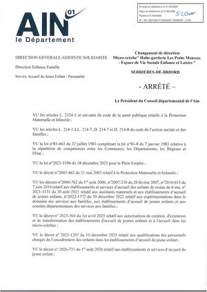 Changement De Rt - HG Les Ptits Mousses - SERRIERES DE BRIORD